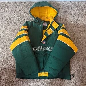 Vintage Starter Green Bay Packers Pro Line Hooded Pullover Jacket NFL